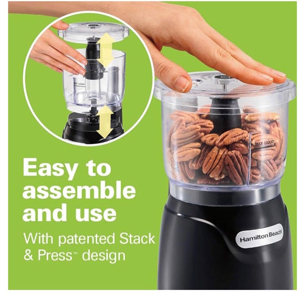 - Hamilton Beach Electric Vegetable Chopper & Mini Food Processor, 350 W…